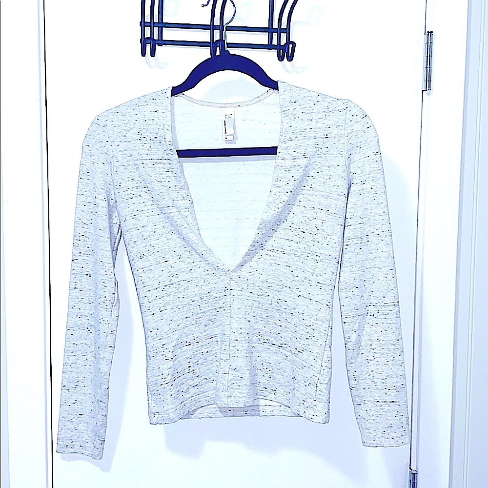 American Apparel Speckled V-neck Top
